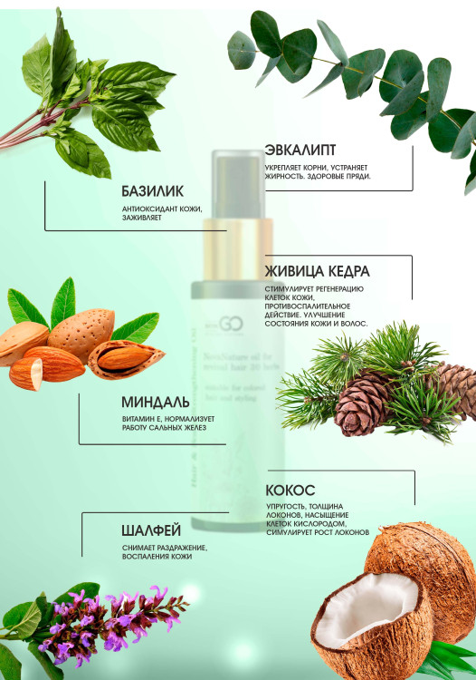 Натуральное масло для волос NovaNature oil for revival hair 30 herbs Dctr.Go Healing Systems 110 мл в Кирове
